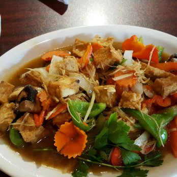 Arches Thai - Ginger entree with tofu. - Thai Near Me - Moab, Utah