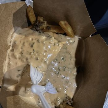 The Hub - Fries with sauce - Burgers Near Me - Queens, New York