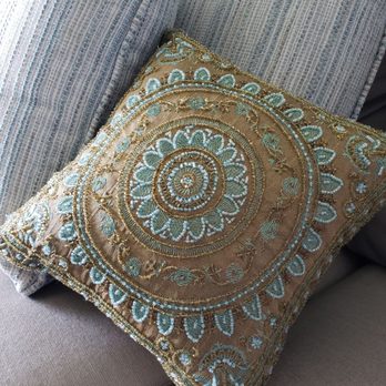Surf Condos - She has very nice touches all around. Here is a detailed beaded pillow - Vacation Rentals Near Me - Surf City, North Carolina