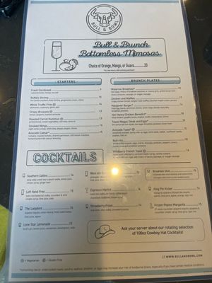 Menu photo 6 Bull And Bowl Austin, TX