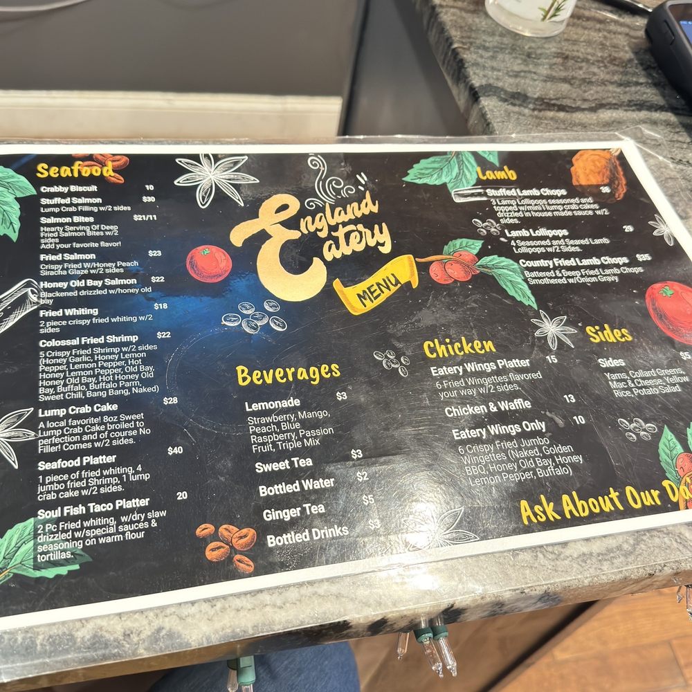 England Eatery - Menu - Soul Food Near Me - Baltimore, Maryland England Eatery - Menu - Soul Food Near Me - Baltimore, Maryland