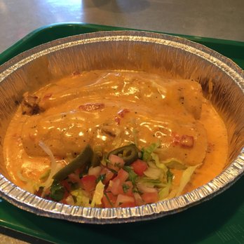 Taco Joint - 2 chicken enchiladas with queso sauce. Really good!!! - Tex-Mex Near Me - Dallas, Texas