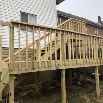 CW Landscaping and Home Improvement - Just finished this 2 story deck with fire escape - Tree Services Near Me CW Landscaping and Home Improvement - Just finished this 2 story deck with fire escape - Tree Services Near Me