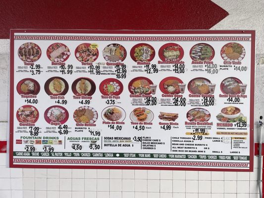 Menu photo 1 Tacos Mexico Las Vegas, NV