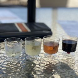 The Dog And Oyster Micro-Vineyard - Sampling of the four wines available.