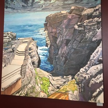 Cafe This Way - Thunder hole! The art in this restaurant is gorgeous! - New American Near Me - Bar Harbor, Maine