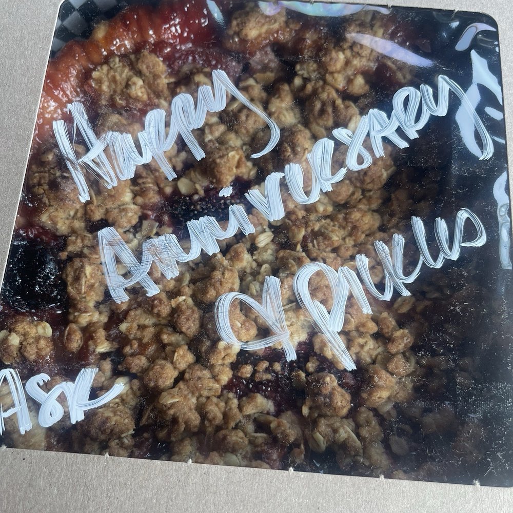 Pickles Pie Shop - A sweet message on our ASR pie - Bakeries Near Me - Big Bear City, California Pickles Pie Shop - A sweet message on our ASR pie - Bakeries Near Me - Big Bear City, California