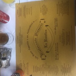 La Rustica - Part of the menu