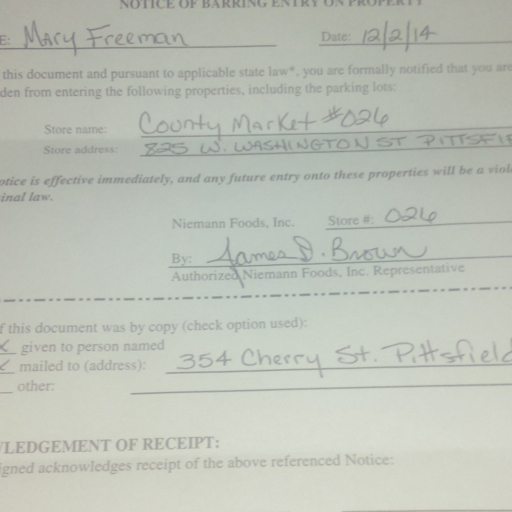 a notice of being approved by a clerk