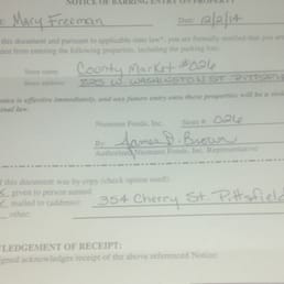 a notice of being approved by a clerk