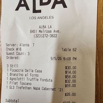 Alba - Italian Near Me - West Hollywood, California Alba - Italian Near Me - West Hollywood, California
