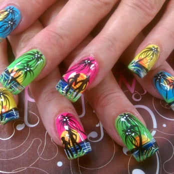 Beauty Time - Freehand palm tree design - Hair Salons Near Me - Lake Forest, California