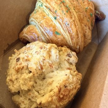 Big Park Bakery - Cheddar bacon scone + apple sausage croissant - Bakeries Near Me - Sedona, Arizona Big Park Bakery - Cheddar bacon scone + apple sausage croissant - Bakeries Near Me - Sedona, Arizona