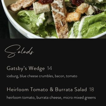 Gatsby's Prime Steakhouse - Salad Menu - Steakhouses Near Me - Houston, Texas Gatsby's Prime Steakhouse - Salad Menu - Steakhouses Near Me - Houston, Texas
