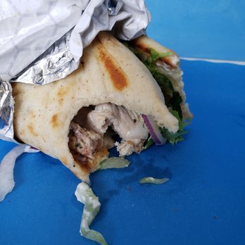 G Y R O - chicken gyro with shark bite - Greek Near Me - Freehold Township, New Jersey G Y R O - chicken gyro with shark bite - Greek Near Me - Freehold Township, New Jersey