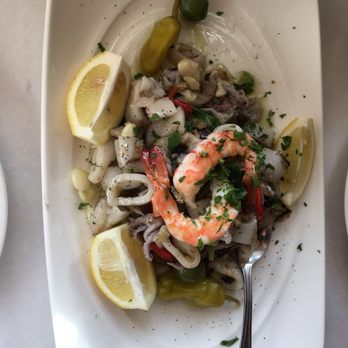 Enzo's Caffe Italia - My favorite amazing seafood salad. It has some salad underneath - Italian Near Me - Toms River, New Jersey