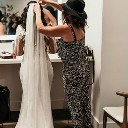 Celina helping my with my veil :)