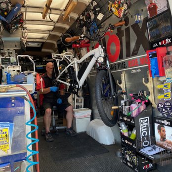 Velofix - Tracy in his "office" putting my ebike together. - Bike Repair/Maintenance Near Me Velofix - Tracy in his "office" putting my ebike together. - Bike Repair/Maintenance Near Me