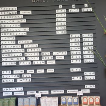 Daily Dose - Menu - Coffee & Tea Near Me - Atlanta, Georgia