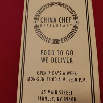 China Chef - Menu - Chinese Near Me - Fernley, Nevada China Chef - Menu - Chinese Near Me - Fernley, Nevada