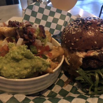 Fernside - Burger with nacho fries - Cocktail Bars Near Me - San Diego, California