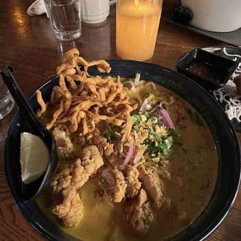 La Mai Thai Kitchen - Crispy Chicken Khao soi - Thai Near Me - Edgewater, Colorado