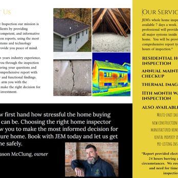 JEM Home Inspection - brochure - Home Inspectors Near Me JEM Home Inspection - brochure - Home Inspectors Near Me