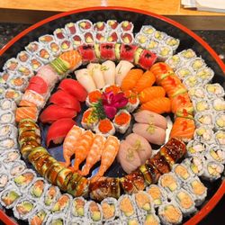 Sushi Hana - Baltimore - California, tuna avocado, salmon avocado, shrimp tempura, sweet potato, rainbow, Beauty Alaska, crunchy tuna, golden roll, dragon, sushi