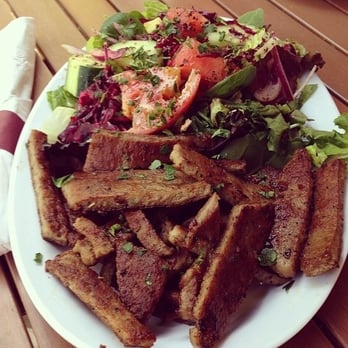 Falafel Hut - For Pete's Sake - extra salad, minus the fries - Falafel Near Me - Montclair, New Jersey