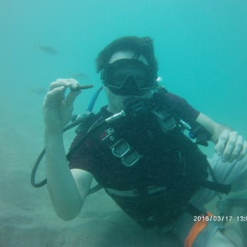 Caribe Aquatic Adventures - Sand tube with Karen's camera - Scuba Diving Near Me - San Juan, Puerto Rico Caribe Aquatic Adventures - Sand tube with Karen's camera - Scuba Diving Near Me - San Juan, Puerto Rico