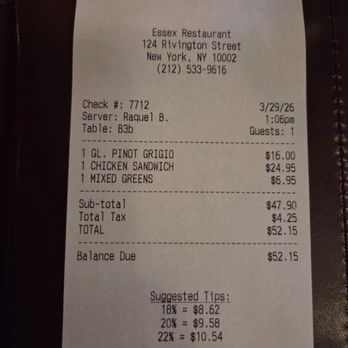 Essex - Tab - Bars Near Me - New York, New York