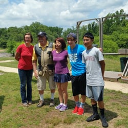 Bull Run Shooting Range and Regional Park - Classmates and instructor on gun safety, rules of range, and how to shoot a shotgun.