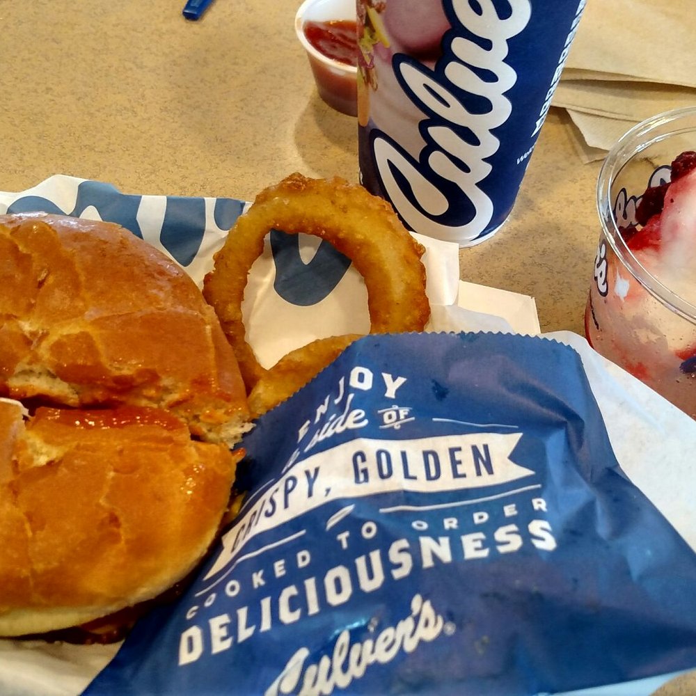 Culver's - Culver's deluxe double with onion rings and lemon ice. Treat! - Burgers Near Me - Belleville, Michigan Culver's - Culver's deluxe double with onion rings and lemon ice. Treat! - Burgers Near Me - Belleville, Michigan