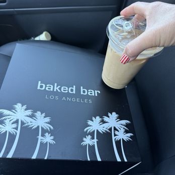 Baked Bar - Box of goodies and honey oat latte - Desserts Near Me - Santa Clarita, California