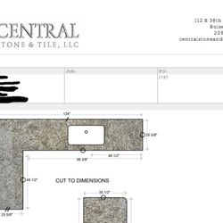 Central Stone and Tile - This is all the information Central supplied us with, as to how the finished product would look.