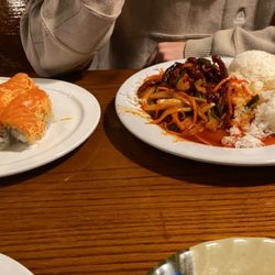 Wild Wok - Beef Szechuan and Carolina Roll