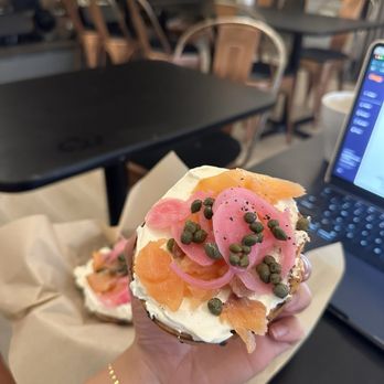 Clatter Cafe - Everything bagel w lox - Coffee & Tea Near Me - Frostburg, Maryland