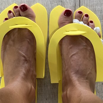 Aloha Nails and SPA - My feet aren't pretty, but my nails are! Went for the timeless Malaga Wine!! - Nail Salons Near Me - Pennington, New Jersey