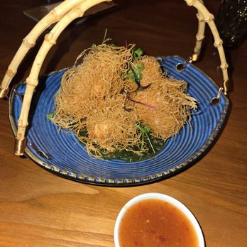 Amata Modern Thai - Crispy shrimp in wrapped noodles and plum sauce. - Thai Near Me - Las Vegas, Nevada Amata Modern Thai - Crispy shrimp in wrapped noodles and plum sauce. - Thai Near Me - Las Vegas, Nevada