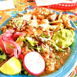 Por Qué No? Taqueria - Por que plate with pollo asada and rice and beans