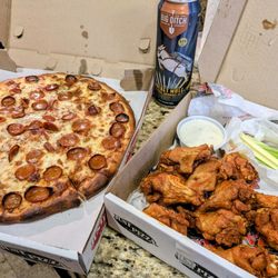Just Pizza - Combo #5 ($32.25) for game day! I don't follow football; just here to beat my family in our fantasy league!!! Still, GO BILLS!
