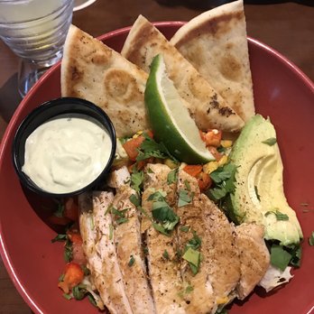 Hops n Drops - Blackened chicken, avocado salad (regular size) there is a larger size...there was plenty of food in this. - American Near Me - Keizer, Oregon Hops n Drops - Blackened chicken, avocado salad (regular size) there is a larger size...there was plenty of food in this. - American Near Me - Keizer, Oregon