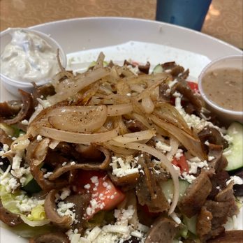Al Basha - Greek Salad with Gyro Meat - Middle Eastern Near Me - Fishers, Indiana