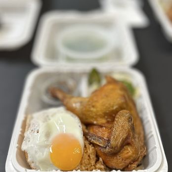 Nha Hang $1.99 - 1. CƠM GÀ CHIÊN: Fried Cornish Game Hen w/Red Rice, Sunny Side Up Egg (Sub.), Pickled Veggies, Special Sauce & Soup | $12.95 - Vietnamese Near Me - Westminster, California Nha Hang $1.99 - 1. CƠM GÀ CHIÊN: Fried Cornish Game Hen w/Red Rice, Sunny Side Up Egg (Sub.), Pickled Veggies, Special Sauce & Soup | $12.95 - Vietnamese Near Me - Westminster, California