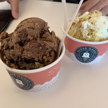 Sugar Ghost Ice Cream and Bubble Tea - Mud Island and seasonal flavor.. I think was banana pudding? Was so good. - Ice Cream & Frozen Yogurt Near Me - Memphis, Tennessee Sugar Ghost Ice Cream and Bubble Tea - Mud Island and seasonal flavor.. I think was banana pudding? Was so good. - Ice Cream & Frozen Yogurt Near Me - Memphis, Tennessee