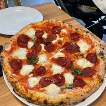 Pupatella - Buffalo Mozzarella with beef pepperoni - Pizza Near Me - Columbia, Maryland Pupatella - Buffalo Mozzarella with beef pepperoni - Pizza Near Me - Columbia, Maryland