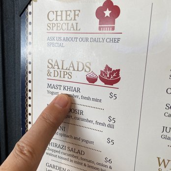 Avishan Authentic Middle East Grill - Menue - Persian/Iranian Near Me - Langley, British Columbia