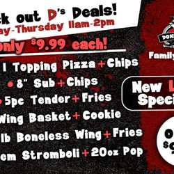 Donna D's Family Pizza - New Lunch Specials. Only $9.99 each!