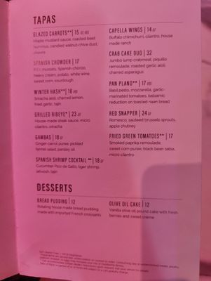 Menu photo 6 Capella on 9 Asheville, NC