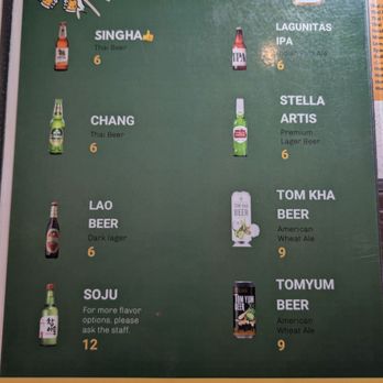 Bua Thai Kitchen - Drink menu - Thai Near Me - Albany, California